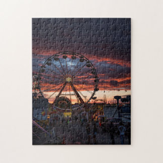 Sunset at the Iowa State Fair in Des Moines Jigsaw Puzzle
