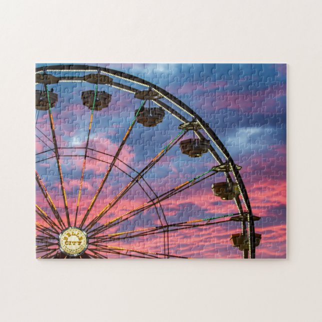 Sunset at the Iowa State Fair in Des Moines Jigsaw Puzzle (Horizontal)