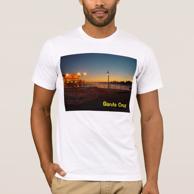 Sunset at the Lighthouse in Santa Cruz - T-Shirt (Front)