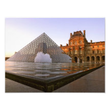 Sunset at the Louvre Museum, Paris, France