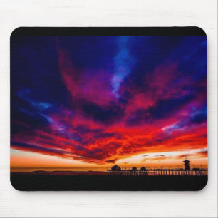 Sunset at the Pier, Huntington Beach, CA Mouse Pad