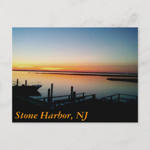 sunset at the shore, Stone Harbour, NJ Postcard