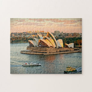 Sunset at the Sydney Opera House - 11x14 - 252 pc Jigsaw Puzzle