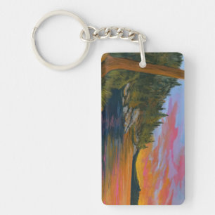 Sunset at Tubbs Hill Key Ring