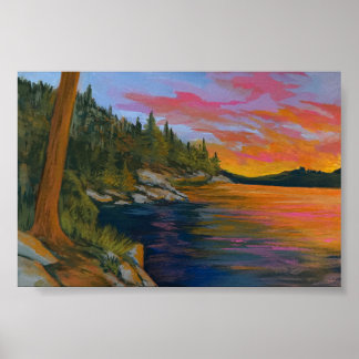 Sunset At Tubbs Hill Poster