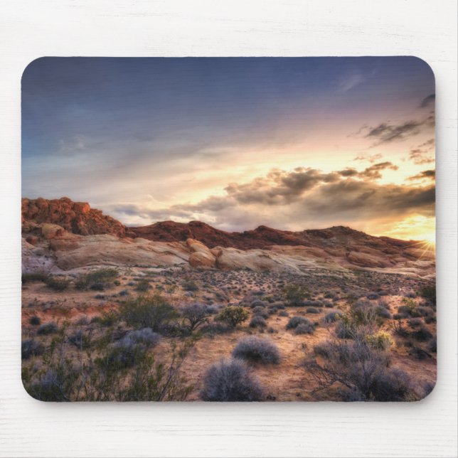 Sunset at Valley of Fire State Park | Nevada, USA Mouse Pad (Front)