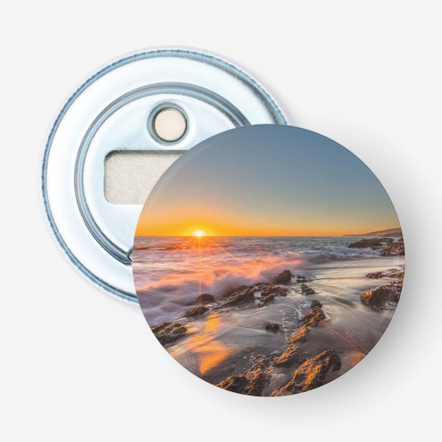 Sunset at Victoria Beach Bottle Opener (Front)