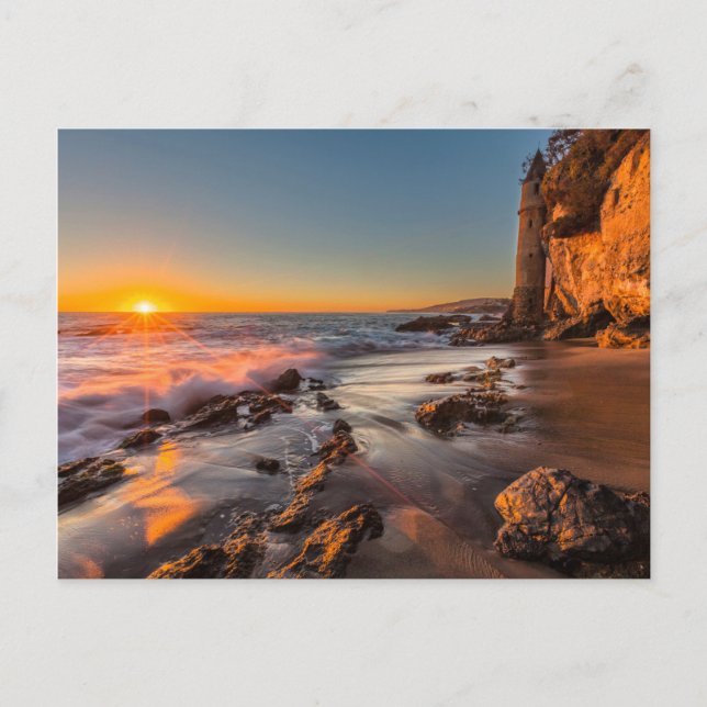 Sunset at Victoria Beach Postcard (Front)