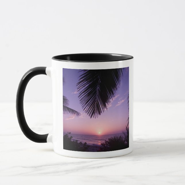 Sunset at West End, Cayman Brac, Cayman Islands, Mug (Left)