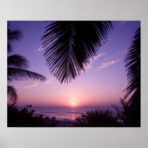 Sunset at West End, Cayman Brac, Cayman Islands, Poster