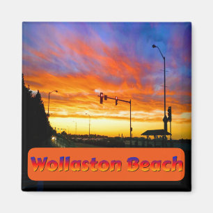 Sunset at Wollaston Beach Magnet