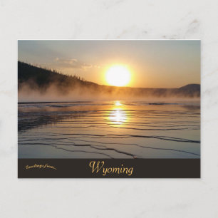Sunset at Yellowstone Natl Park Teton Wyoming Postcard
