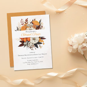 Sunset Autumn Floral Rehearsal Dinner Invitation