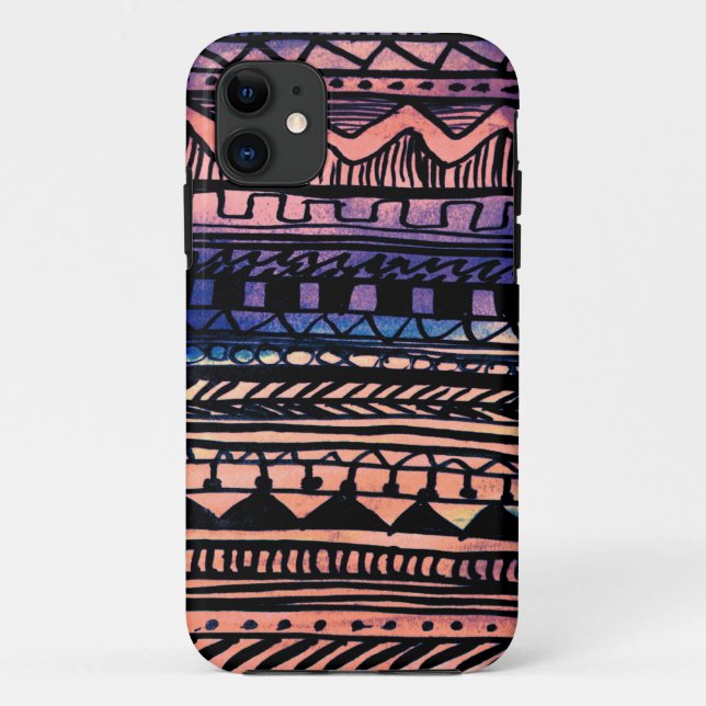 Sunset Aztec Pattern Case-Mate iPhone Case (Back)