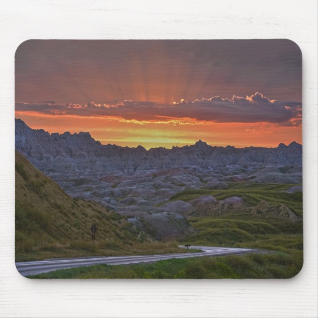 Sunset, Badlands National Park Mouse Pad (Front)