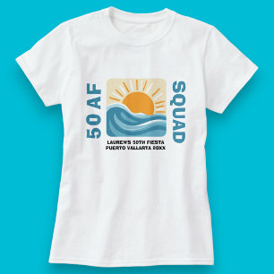 Sunset Beach 50 AF Crew Cute Birthday T-Shirt