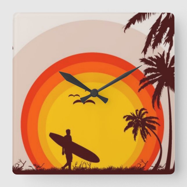 Sunset Beach Clock (Front)