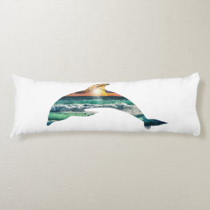 Sunset Beach Dolphin Body Cushion