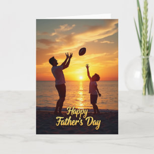 Sunset Beach Fathers Day Card