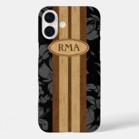 Sunset Beach Faux Wood Surfboard Hawaiian Monogram