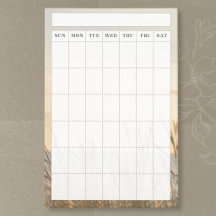 Sunset beach grass aeshetic monthly scheduler