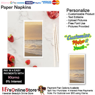 Sunset Beach Guest Towel Paper Napkins 24
