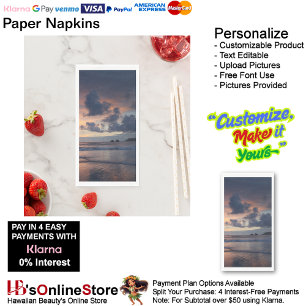 Sunset Beach Guest Towel Paper Napkins 26