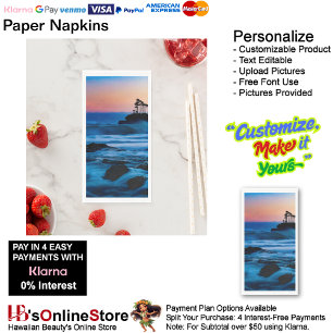 Sunset Beach Guest Towel Paper Napkins 4