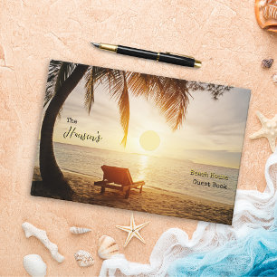 Sunset Beach House Foil Guestbook