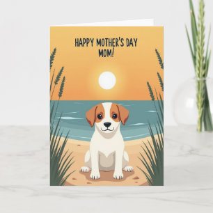 Sunset Beach Mothers Day Card