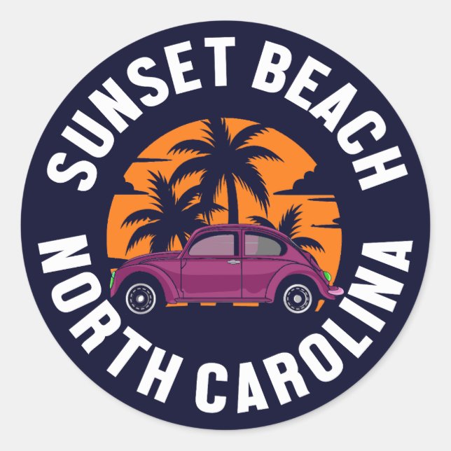 Sunset Beach,North Carolina Classic Round Sticker (Front)
