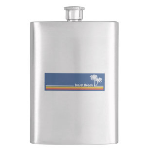 Sunset Beach North Carolina Hip Flask