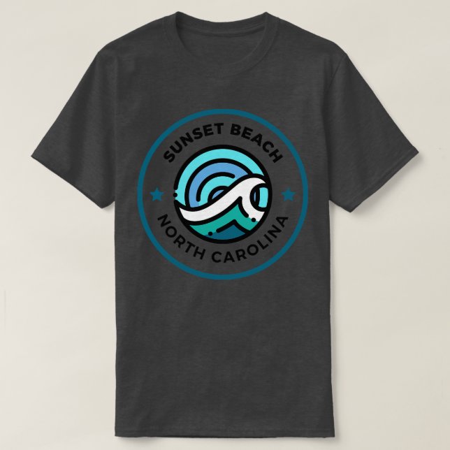 Sunset Beach North olina Summertime Waves  1 T-Shirt (Design Front)