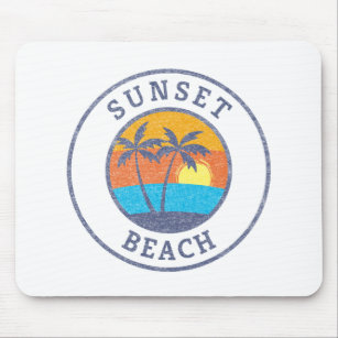 Sunset Beach, Oahu Faded Classic Style Mouse Pad