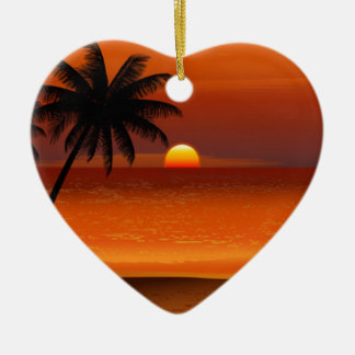 sunset beach oahu hawaii north shore postcard ceramic tree decoration