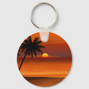 sunset beach oahu hawaii north shore postcard key ring