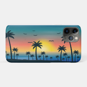 Sunset Beach Palm Tree iPhone 11 Pro Case