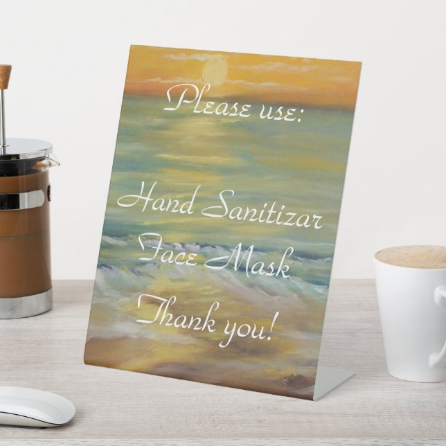 Sunset beach Pedestal Sign (In SItu)