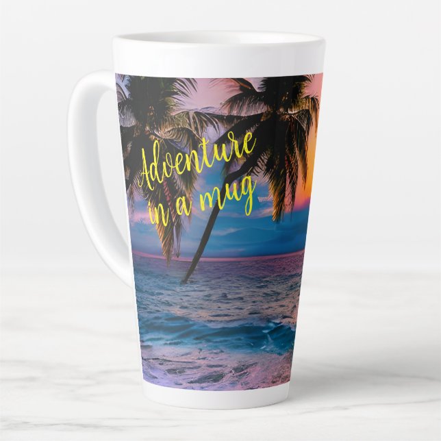 Sunset Beach Personalised Adventure In A Mug (Left Angle)