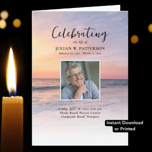 Sunset Beach Photo Celebration of Life Program