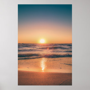 Sunset beach photography #1 poster