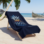 Sunset Beach Pineapple Custom Beach Towel<br><div class="desc">A sunset beach and the horizon scene pineapple shape showing a calm ocean. Perfect for summer vacations and family trip TIP - Pair this with matching items like the bottle, and can coolers in this collection. Add your name or name of guest by clicking the "Personalise" button above. You can...</div>