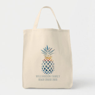 Sunset Beach Pineapple Tropical Vacation Cruise Tote Bag