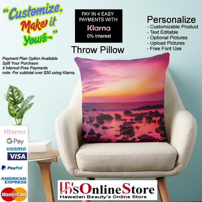 Sunset Beach Polyester Throw Pillow 42 (Sunset Beach Polyester Large Throw Pillow 42.)