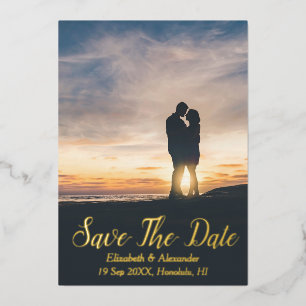 Sunset Beach Save The Date Card