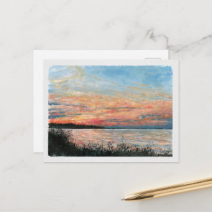 Sunset Beach Shoreline Postcard