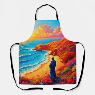 Sunset Beach Solitude Serenity Design Apron