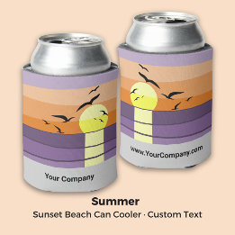 Sunset Beach - Summer Event - Branded Can Cooler