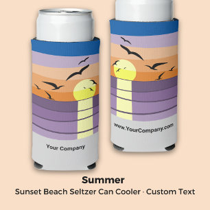 Sunset Beach - Summer Event - Branded Seltzer Can Cooler