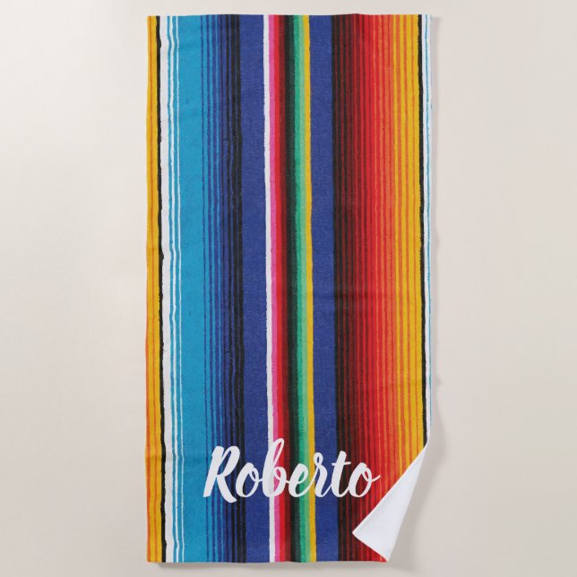 Sunset Beach Surfing Custom Name Towel (Front)